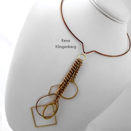 Geometric Waterfall Neckwire, Two Ways - Tutorial by Rena Klingenberg