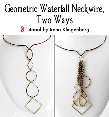 Geometric Waterfall Neckwire, Two Ways - Tutorial by Rena Klingenberg